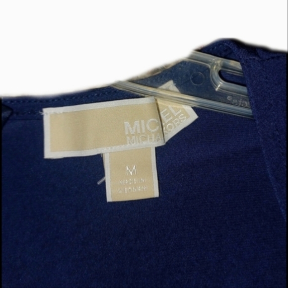 Michael Kors Navy Buckled Wrap Front Jumpsuit - Picture 6 of 6